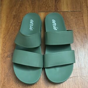Aerie Women's Green Slide Sandals